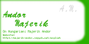 andor majerik business card